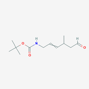molecular formula C12H21NO3 B12589813 tert-Butyl (4-methyl-6-oxohex-2-en-1-yl)carbamate CAS No. 649766-45-0