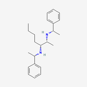 molecular formula C23H34N2 B12589864 (2R,3R)-N~2~,N~3~-Bis[(1S)-1-phenylethyl]heptane-2,3-diamine CAS No. 648909-42-6
