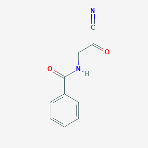 molecular formula C10H8N2O2 B12589880 Benzamidoethanoyl cyanide CAS No. 875837-24-4