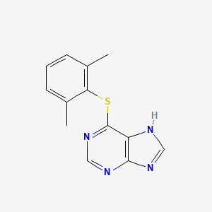 molecular formula C13H12N4S B12589910 6-(2,6-dimethylphenyl)sulfanyl-7H-purine CAS No. 646510-20-5