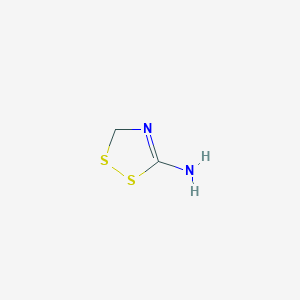 molecular formula C2H4N2S2 B12589911 3H-1,2,4-Dithiazol-5-amine CAS No. 875826-59-8