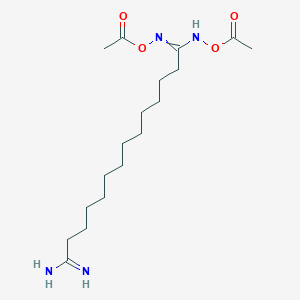 molecular formula C18H34N4O4 B12589961 N~1~,N'~1~-Bis(acetyloxy)tetradecanediimidamide CAS No. 648440-47-5