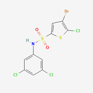 molecular formula C10H5BrCl3NO2S2 B12589971 4-Bromo-5-chloro-N-(3,5-dichlorophenyl)thiophene-2-sulfonamide CAS No. 646040-58-6