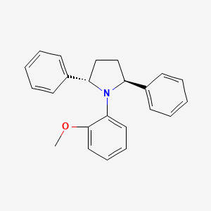 molecular formula C23H23NO B12589972 Pyrrolidine, 1-(2-methoxyphenyl)-2,5-diphenyl-, (2S,5S)- CAS No. 650607-89-9