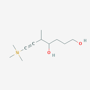 molecular formula C11H22O2Si B12589982 5-Methyl-7-(trimethylsilyl)hept-6-yne-1,4-diol CAS No. 645614-98-8