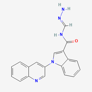 molecular formula C19H15N5O B12589990 N-[(E)-hydrazinylidenemethyl]-1-quinolin-3-ylindole-3-carboxamide 