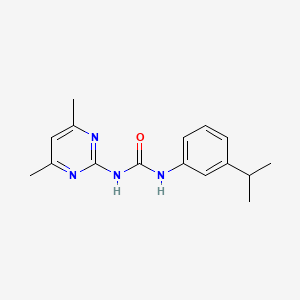 molecular formula C16H20N4O B12590000 N-(4,6-Dimethylpyrimidin-2-yl)-N'-[3-(propan-2-yl)phenyl]urea CAS No. 616208-74-3