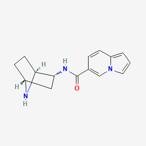 molecular formula C15H17N3O B12590012 N-[(1S,2R,4R)-7-azabicyclo[2.2.1]heptan-2-yl]indolizine-6-carboxamide CAS No. 588726-13-0