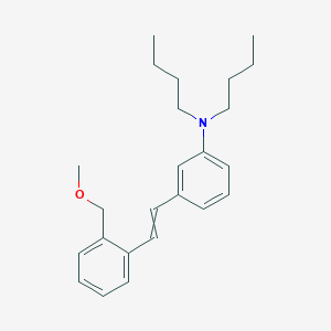 molecular formula C24H33NO B12590023 N,N-Dibutyl-3-{2-[2-(methoxymethyl)phenyl]ethenyl}aniline CAS No. 636580-63-7