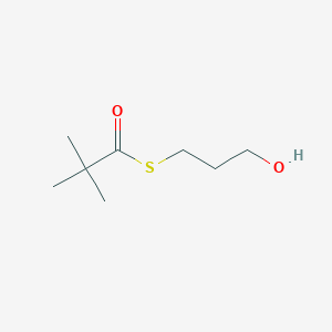 molecular formula C8H16O2S B12590047 S-(3-Hydroxypropyl) 2,2-dimethylpropanethioate CAS No. 646530-51-0