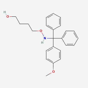 molecular formula C24H27NO3 B12590100 4-({[(4-Methoxyphenyl)(diphenyl)methyl]amino}oxy)butan-1-ol CAS No. 641990-93-4