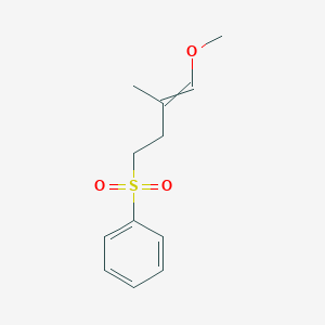 molecular formula C12H16O3S B12590109 (4-Methoxy-3-methylbut-3-ene-1-sulfonyl)benzene CAS No. 646038-58-6