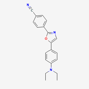 molecular formula C20H19N3O B12590114 Benzonitrile, 4-[5-[4-(diethylamino)phenyl]-2-oxazolyl]- CAS No. 438237-79-7