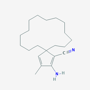 molecular formula C21H34N2 B12590218 Spiro[4.14]nonadeca-1,3-diene-1-carbonitrile, 2-amino-3-methyl- CAS No. 625844-75-9
