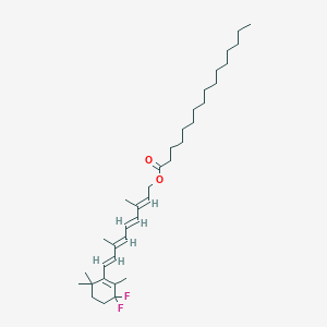 molecular formula C36H58F2O2 B1259022 [(2E,4E,6E,8E)-9-(3,3-difluoro-2,6,6-trimethylcyclohexen-1-yl)-3,7-dimethylnona-2,4,6,8-tetraenyl] hexadecanoate 