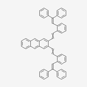 molecular formula C58H42 B12590237 2,3-Bis{2-[2-(2,2-diphenylethenyl)phenyl]ethenyl}anthracene CAS No. 581098-06-8