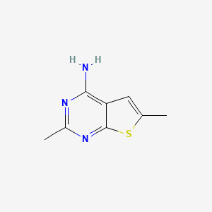 molecular formula C8H9N3S B12590250 2,6-Dimethylthieno[2,3-D]pyrimidin-4-amine 