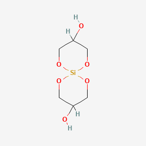 molecular formula C6H12O6Si B12590280 1,5,7,11-Tetraoxa-6-silaspiro[5.5]undecane-3,9-diol CAS No. 631917-02-7