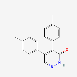 molecular formula C18H16N2O B12590291 4,5-Bis(4-methylphenyl)pyridazin-3(2H)-one CAS No. 591769-89-0