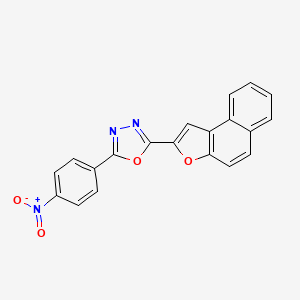 molecular formula C20H11N3O4 B12590294 1,3,4-Oxadiazole, 2-naphtho[2,1-b]furan-2-yl-5-(4-nitrophenyl)- CAS No. 649762-92-5