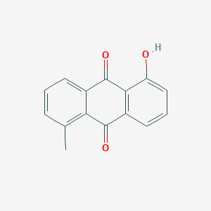 molecular formula C15H10O3 B12590302 1,10-Anthracenedione, 9-hydroxy-5-methyl- CAS No. 645389-65-7