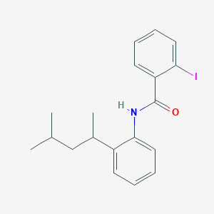 molecular formula C19H22INO B12590310 Benzamide, N-[2-(1,3-dimethylbutyl)phenyl]-2-iodo- CAS No. 640290-17-1