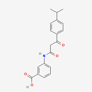 molecular formula C19H19NO4 B12590328 3-{3-Oxo-3-[4-(propan-2-yl)phenyl]propanamido}benzoic acid CAS No. 649773-78-4