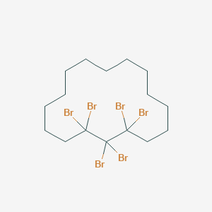 molecular formula C16H26Br6 B12590342 1,1,2,2,3,3-Hexabromocyclohexadecane CAS No. 603138-48-3