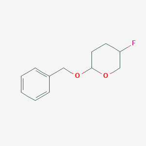 molecular formula C12H15FO2 B12590390 2-(Benzyloxy)-5-fluorooxane CAS No. 645413-08-7