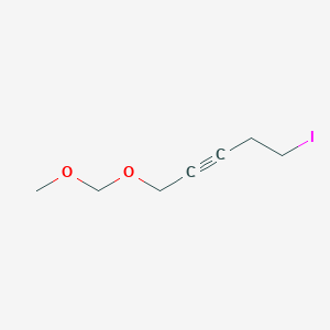 molecular formula C7H11IO2 B12590421 5-Iodo-1-(methoxymethoxy)pent-2-yne CAS No. 650140-09-3
