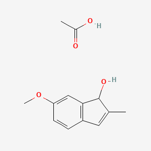molecular formula C13H16O4 B12590428 acetic acid;6-methoxy-2-methyl-1H-inden-1-ol CAS No. 646507-55-3
