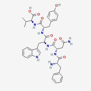 molecular formula C38H45N7O8 B12590460 L-Phenylalanyl-L-asparaginyl-L-tryptophyl-L-tyrosyl-L-valine CAS No. 628723-50-2