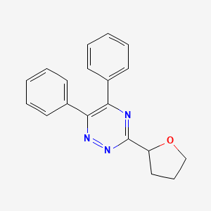 molecular formula C19H17N3O B12590465 3-(Oxolan-2-yl)-5,6-diphenyl-1,2,4-triazine CAS No. 602279-37-8