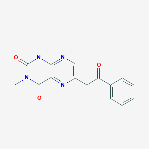 molecular formula C16H14N4O3 B12590488 1,3-Dimethyl-6-phenacylpteridine-2,4-dione CAS No. 647826-49-1