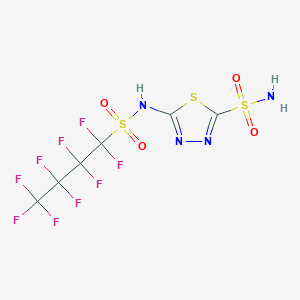 molecular formula C6H3F9N4O4S3 B12590540 5-(Nonafluorobutylsulfonylamino)-1,3,4-thiadiazole-2-sulfonamide CAS No. 316826-66-1