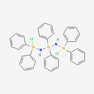 molecular formula C36H32Cl2N2Si3 B12590554 N,N'-Bis[chloro(diphenyl)silyl]-1,1-diphenylsilanediamine CAS No. 646041-27-2