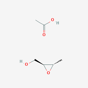molecular formula C6H12O4 B12590592 Acetic acid--[(2S,3S)-3-methyloxiran-2-yl]methanol (1/1) CAS No. 871314-07-7