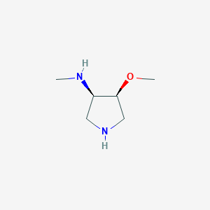 molecular formula C6H14N2O B125906 (3R,4S)-4-Methoxy-N-methylpyrrolidin-3-amine CAS No. 150659-80-6