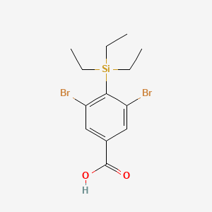 molecular formula C13H18Br2O2Si B12590615 Benzoic acid, 3,5-dibromo-4-(triethylsilyl)- CAS No. 650598-42-8