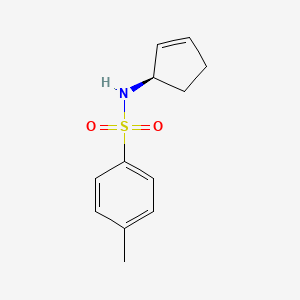 molecular formula C12H15NO2S B12590634 N-[(1R)-2-Cyclopenten-1-yl]-4-methylbenzenesulfonamide CAS No. 612546-36-8