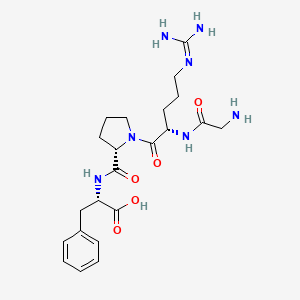 molecular formula C22H33N7O5 B12590654 Glycyl-N~5~-(diaminomethylidene)-L-ornithyl-L-prolyl-L-phenylalanine CAS No. 625385-86-6