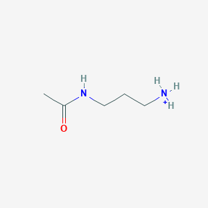 molecular formula C5H13N2O+ B1259066 N-acetyldiamine cation 