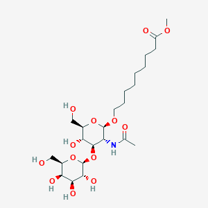 molecular formula C24H43NO13 B1259068 methyl 8-{[beta-D-galactosyl-(1->3)-N-acetyl-beta-D-glucosamyl]oxy}nonanoate 