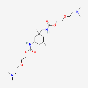 molecular formula C24H48N4O6 B12590691 2-[2-(Dimethylamino)ethoxy]ethyl ({5-[({2-[2-(dimethylamino)ethoxy]ethoxy}carbonyl)amino]-1,3,3-trimethylcyclohexyl}methyl)carbamate CAS No. 351197-46-1