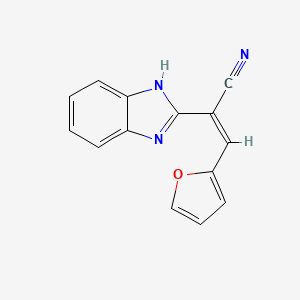 molecular formula C14H9N3O B1259073 2-(1H-Benzo[d]imidazol-2-yl)-3-(furan-2-yl)acrylonitrile 