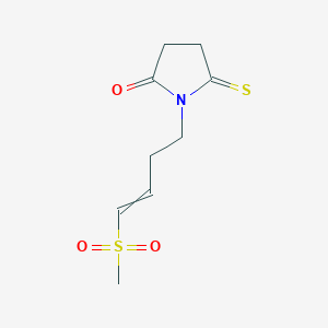 molecular formula C9H13NO3S2 B12590767 1-[4-(Methanesulfonyl)but-3-en-1-yl]-5-sulfanylidenepyrrolidin-2-one CAS No. 651044-01-8
