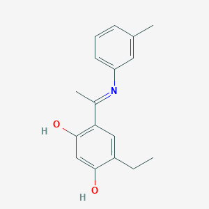 molecular formula C17H19NO2 B12590786 4-Ethyl-3-hydroxy-6-[1-(3-methylanilino)ethylidene]cyclohexa-2,4-dien-1-one CAS No. 586356-64-1