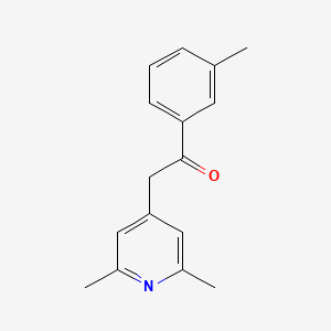 molecular formula C16H17NO B12590790 2-(2,6-Dimethyl-4-pyridyl)-1-(3-methylphenyl)ethanone CAS No. 325770-46-5
