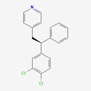 molecular formula C19H15Cl2N B12590827 Pyridine, 4-[(2S)-2-(3,4-dichlorophenyl)-2-phenylethyl]- CAS No. 650605-34-8
