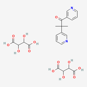 molecular formula C22H26N2O13 B1259084 2,3-Dihydroxybutanedioic acid;2-methyl-1,2-dipyridin-3-ylpropan-1-one 